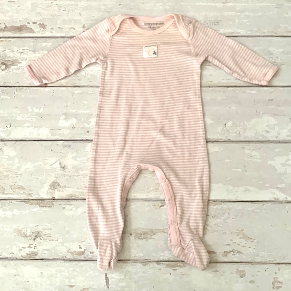Burt’s Bees Baby 3-6m Girls Pink Romper One Piece 100% Organic Cotton 3m 6m